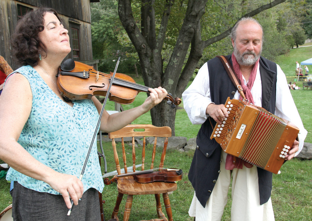 THE CLASSICS: Mary King plays fiddle and Everett Brown plays the button accordion,