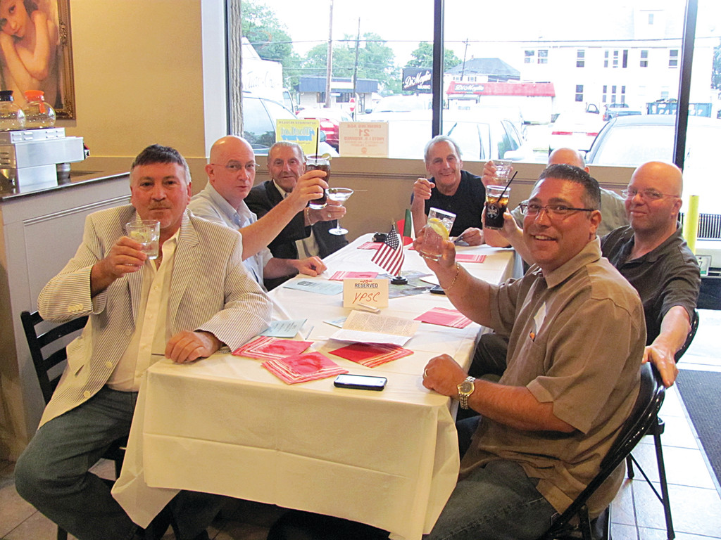 “Salud” is what this group of men said in Italian while raising their glasses in honor of the Pannese Society during last Thursday night’s fundraiser for the newly-reborn club.