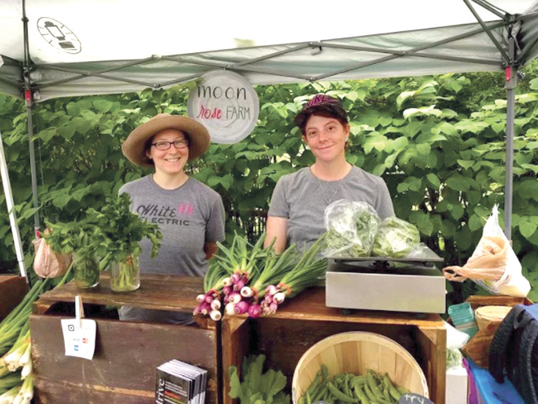FRESH ESCAPE: Melissa Denmark and Jordan Goldsmith operate Moonrose Farm, a new addition to Cranston’s agricultural community.