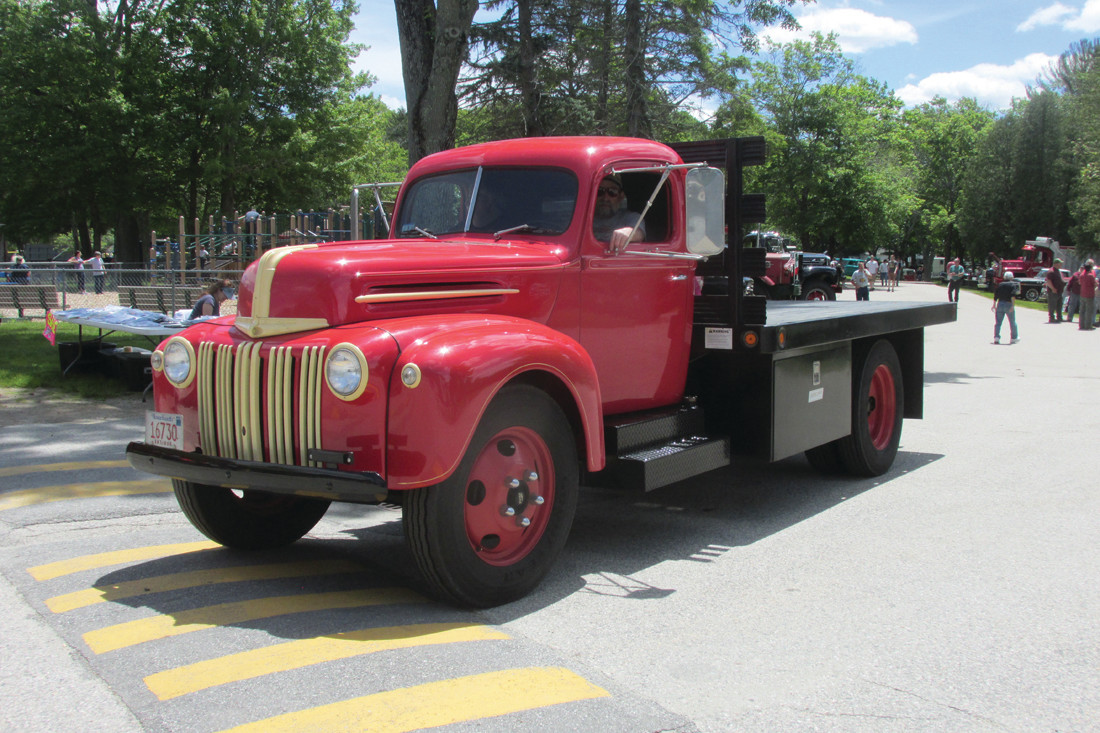 PRIZE POSSESSION: Dennis Beachesne drove this 1947 Ford truck to Johnston Sunday from his home in Methuen, Massachusetts.
