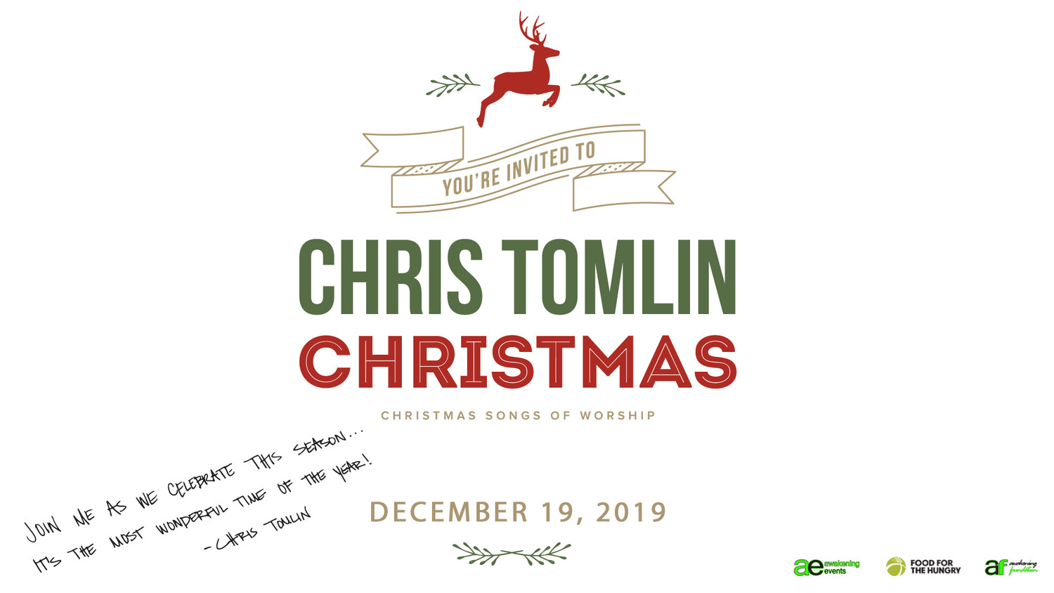 Chris Tomlin Christmas: Christmas Songs of Worship | Johnston Sun Rise