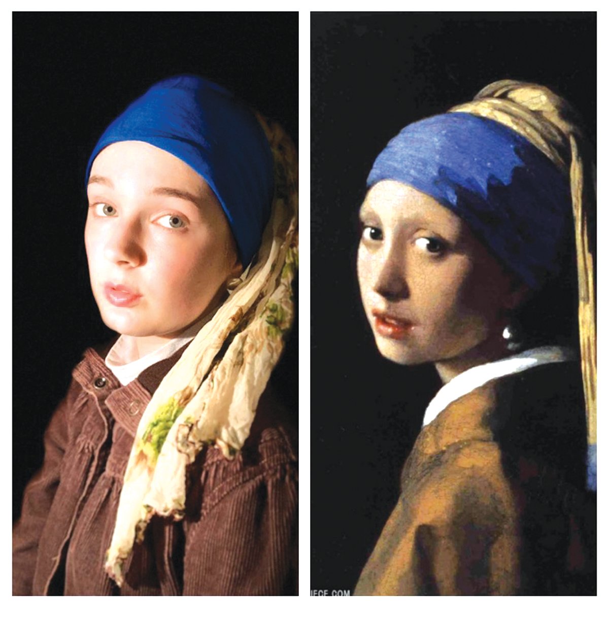 A CLASSIC: Alena Rooney portrays The Girl With the Pearl Earring by Johannes Vermeer.