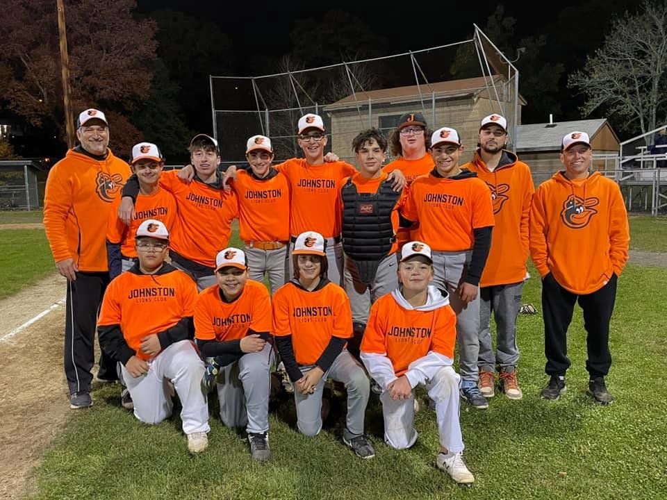 SUPER SQUAD: Members of the Johnston Lions Club Fall Ball-sponsored Fall Ball Championship team are, in front from left: Antonio Morales, Jayden (Dionis) Calcagno, Jake Rankin and Christian Ferranti. Top Row: Coach/Town Councilman Robert Civetti, Kevin Biscelli, Nick D’Aquila, Christopher Civetti, Yianni Fotopoulos, Max Mosseau, Logan Home, Domenic Corona, Coach Raphael Diaz and Coach Mike Mousseau. (Submitted photo)
