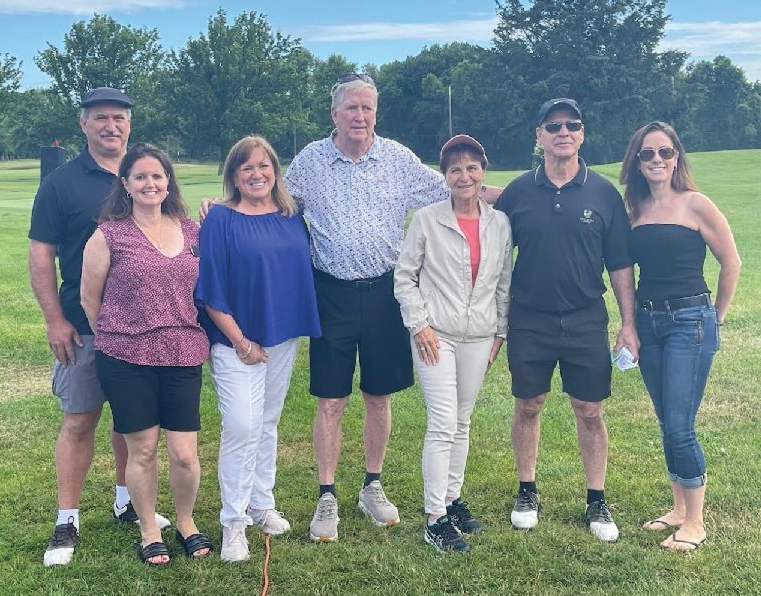 TOURNEY TROUPE: Mayor Ken Hopkins is joined by Hope Center Development Director Gina Harwood, President/CEO Ellen Grizzetti, Board Chair Janice DeFrances and Board Members Richard Cardillo and Jennifer Rowlett.