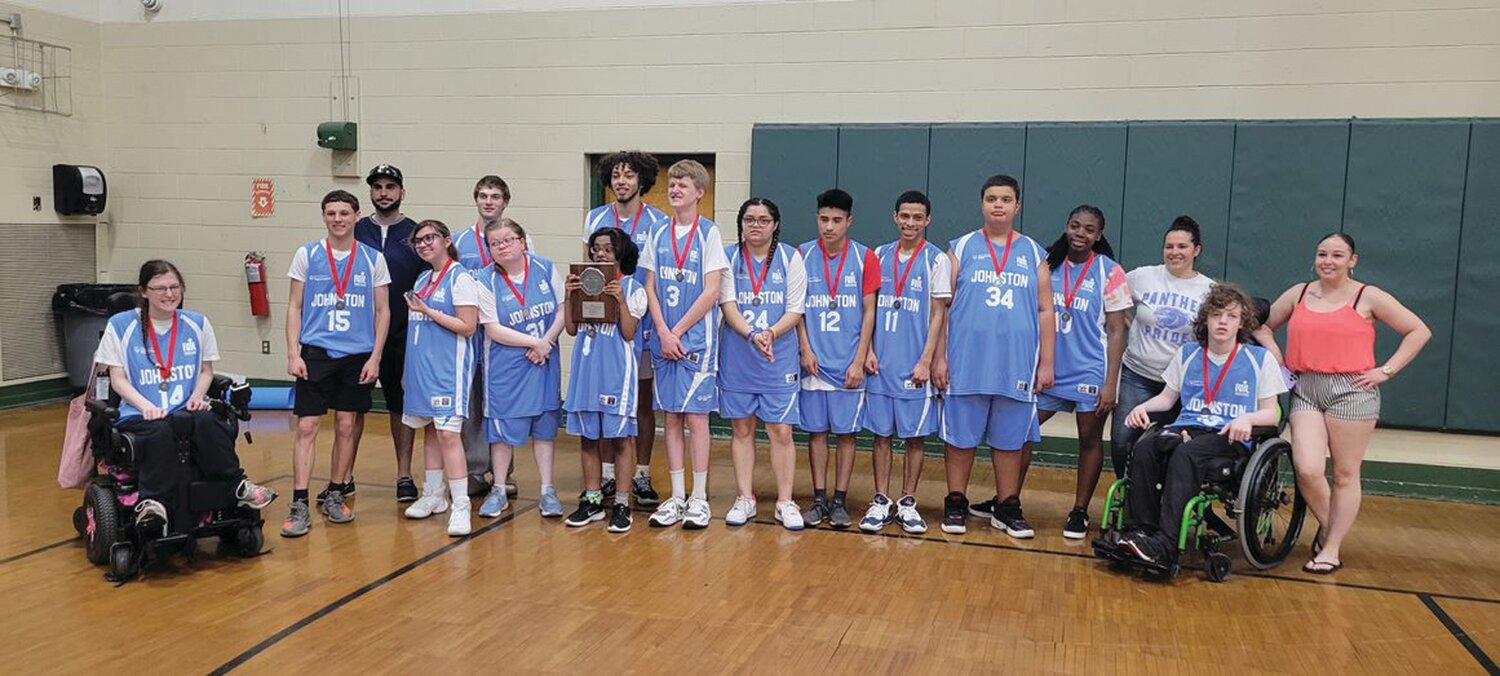 RUNNERS UP: The Johnston unified basketball team after taking second place at the state championships last weekend.
