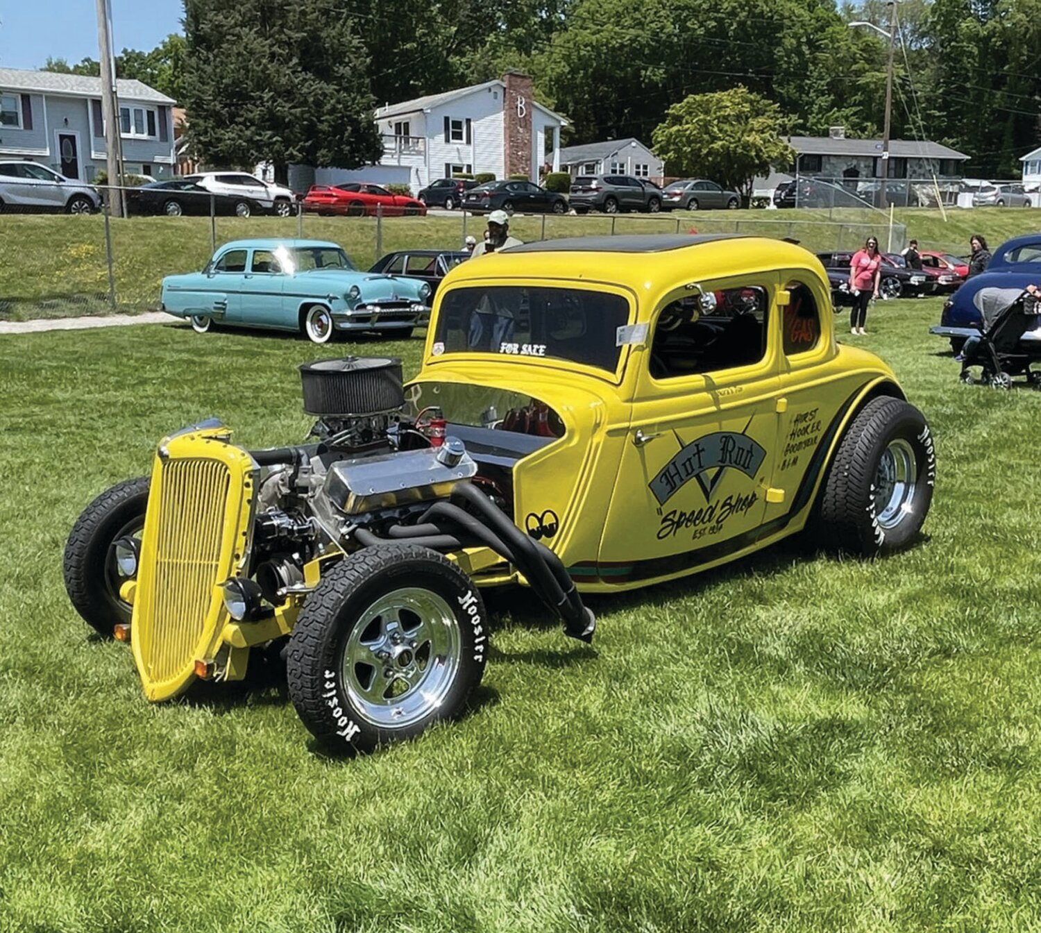 MIGHTY MACHINE: This is just one of the many roadsters that were on display Monday in Johnston.
