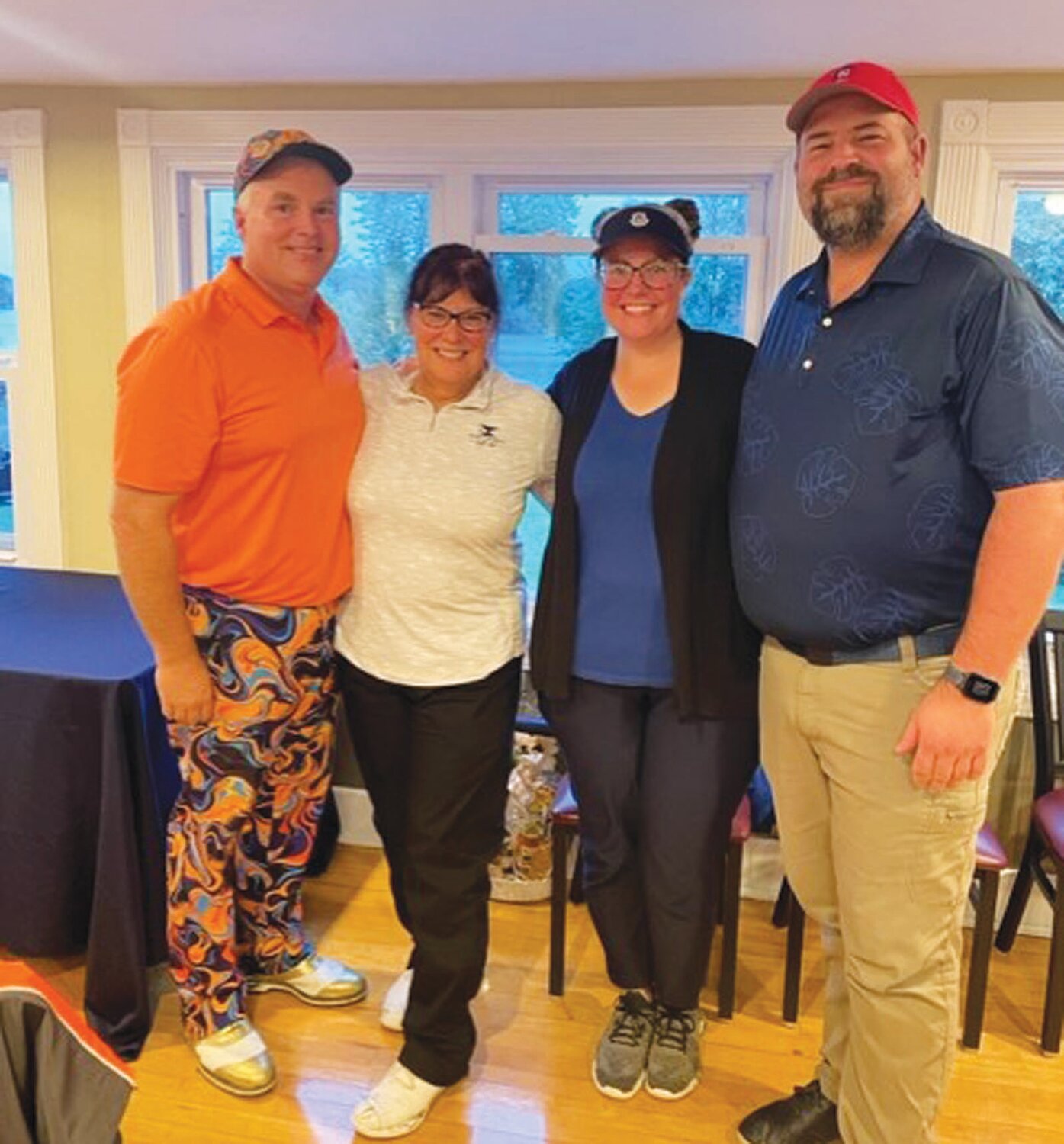 TERRIFIC TEAM: Troy Hewes, Judy DiIorio, Mary Higgins, Jesse Higgins were the tournament’s Gross winners. (Submitted photos)